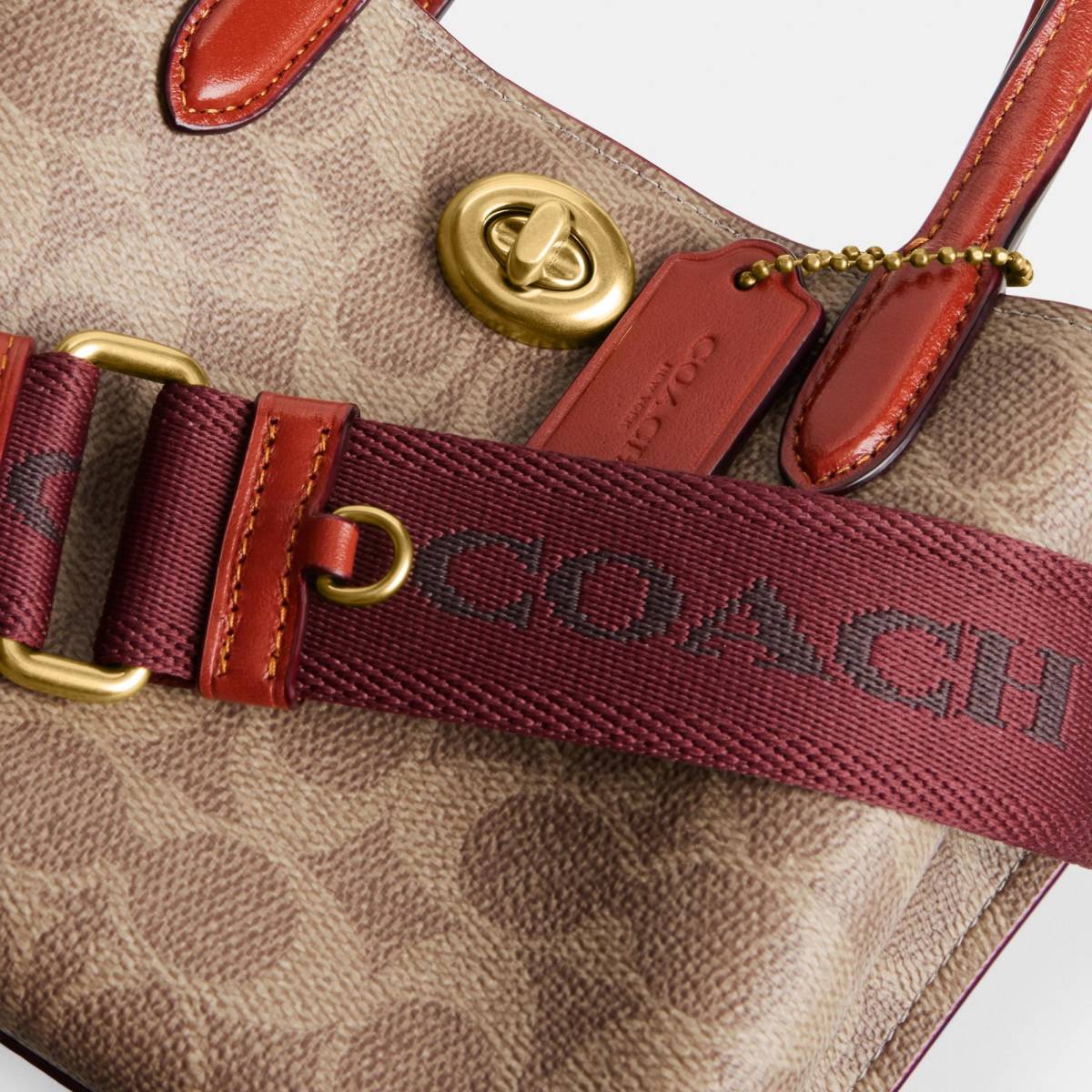 Coach Willow 18 In Signature Canvas Brown Tote Bag-4