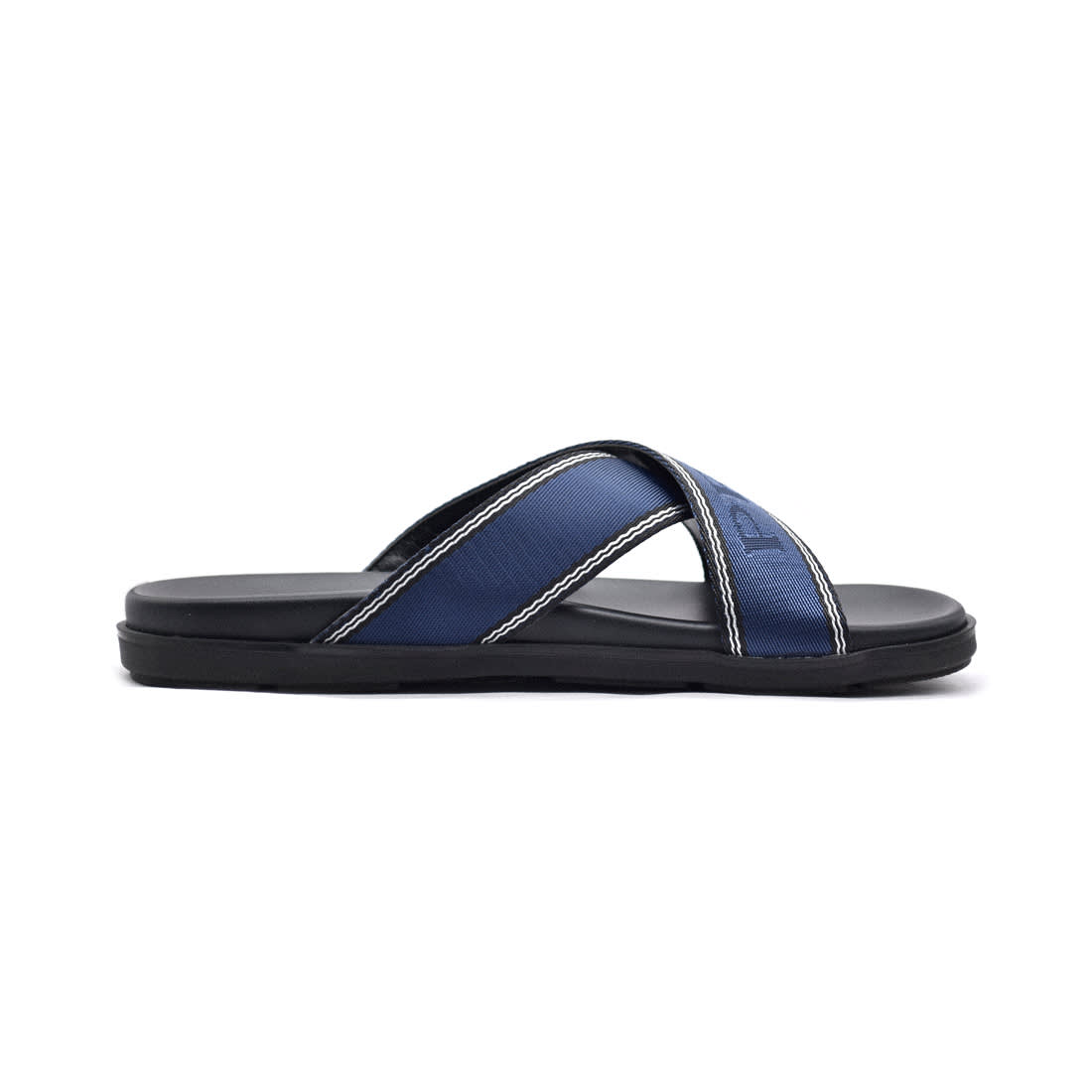 Prada Black/Blue Saffiano leather Crisscross Flip-flops-2