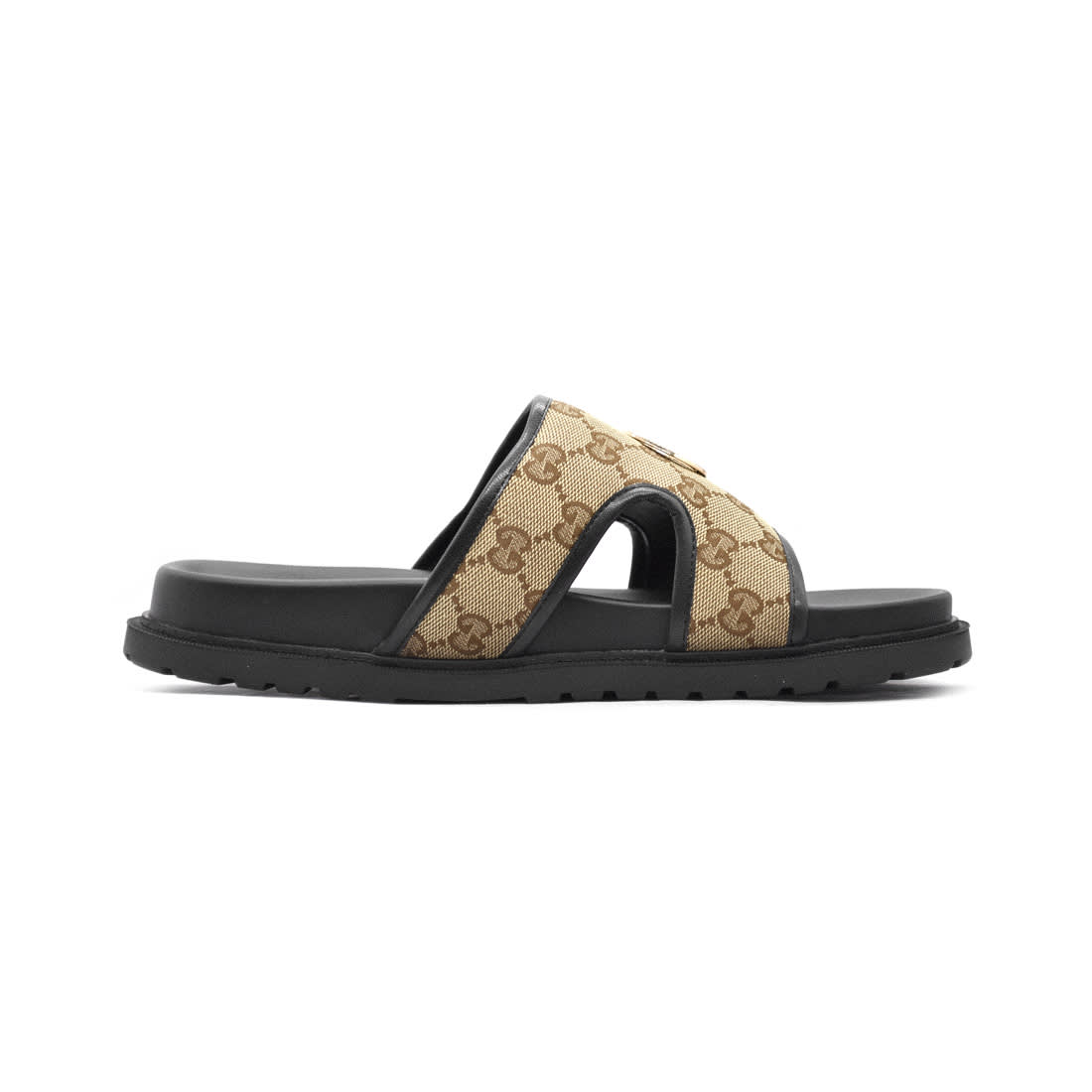 Gucci GG Canvas Brown Mens Flip-flops-2
