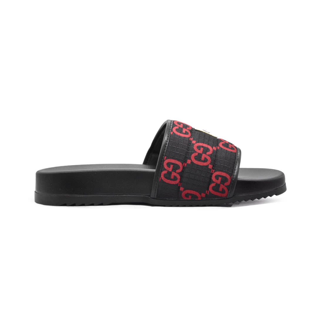 Gucci GG Canvas Black/Red Mens Flip-flops-2