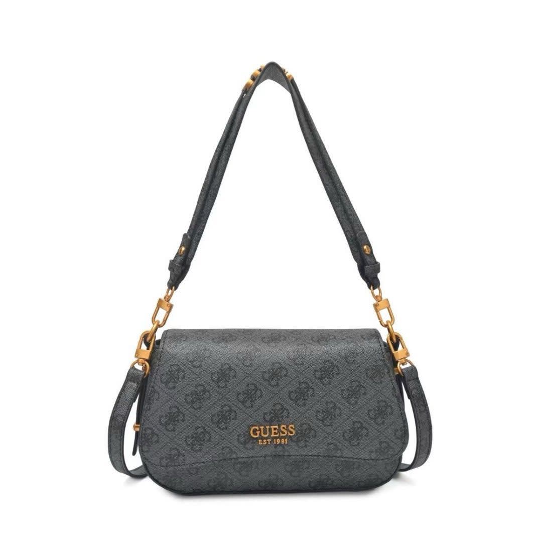 Guess Noelle Charcoal Shoulder Bag-0
