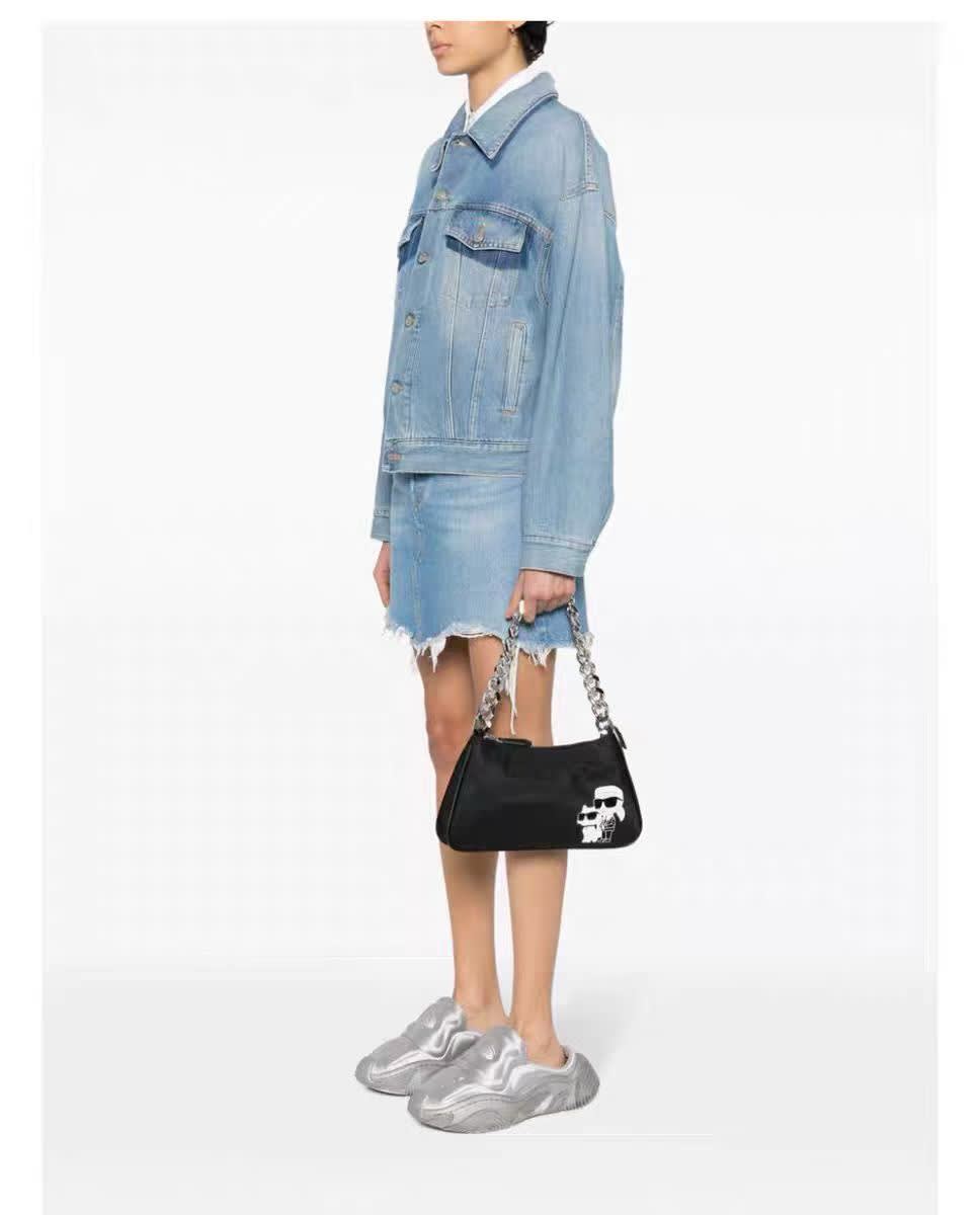 Karl Lagerfeld Structured Black Hobo Bag-1