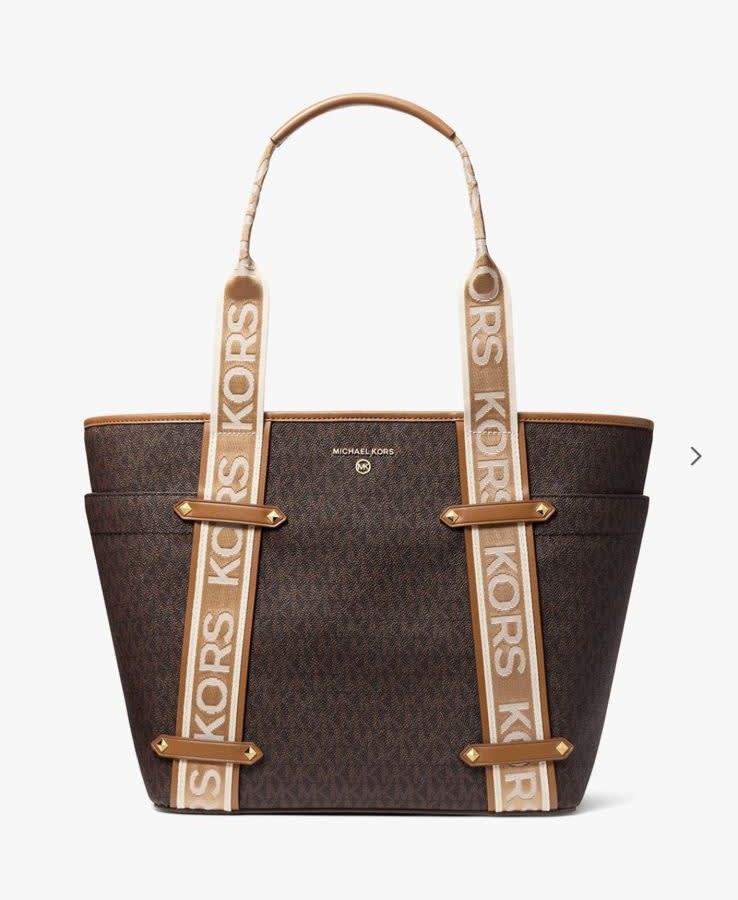 Michael Kors Maeve Large Logo Brown Tote Bag-0