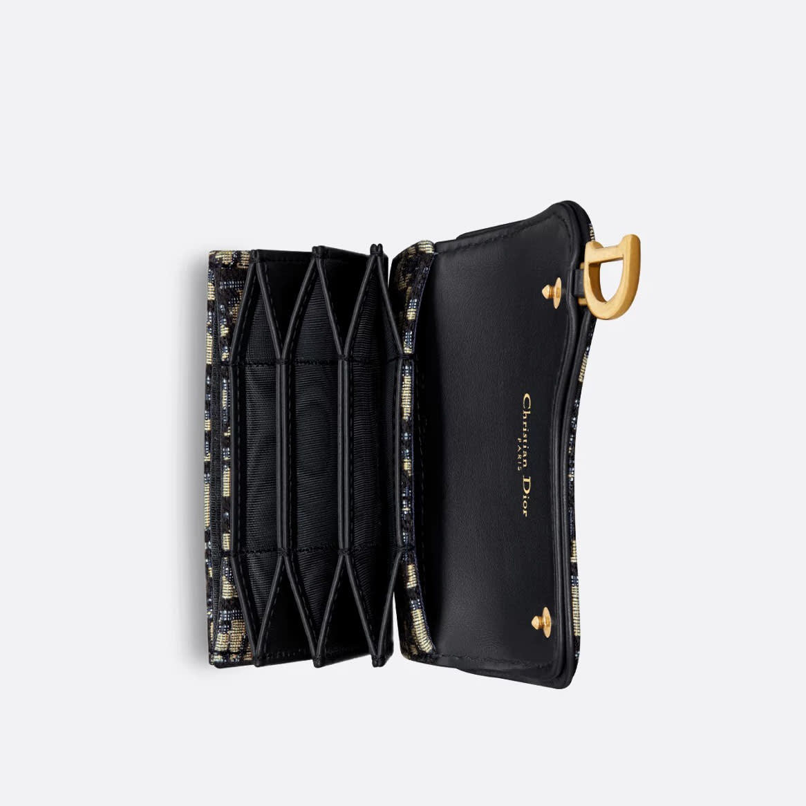 Christian Dior Saddle Jasmine Gusset Card Holder-3