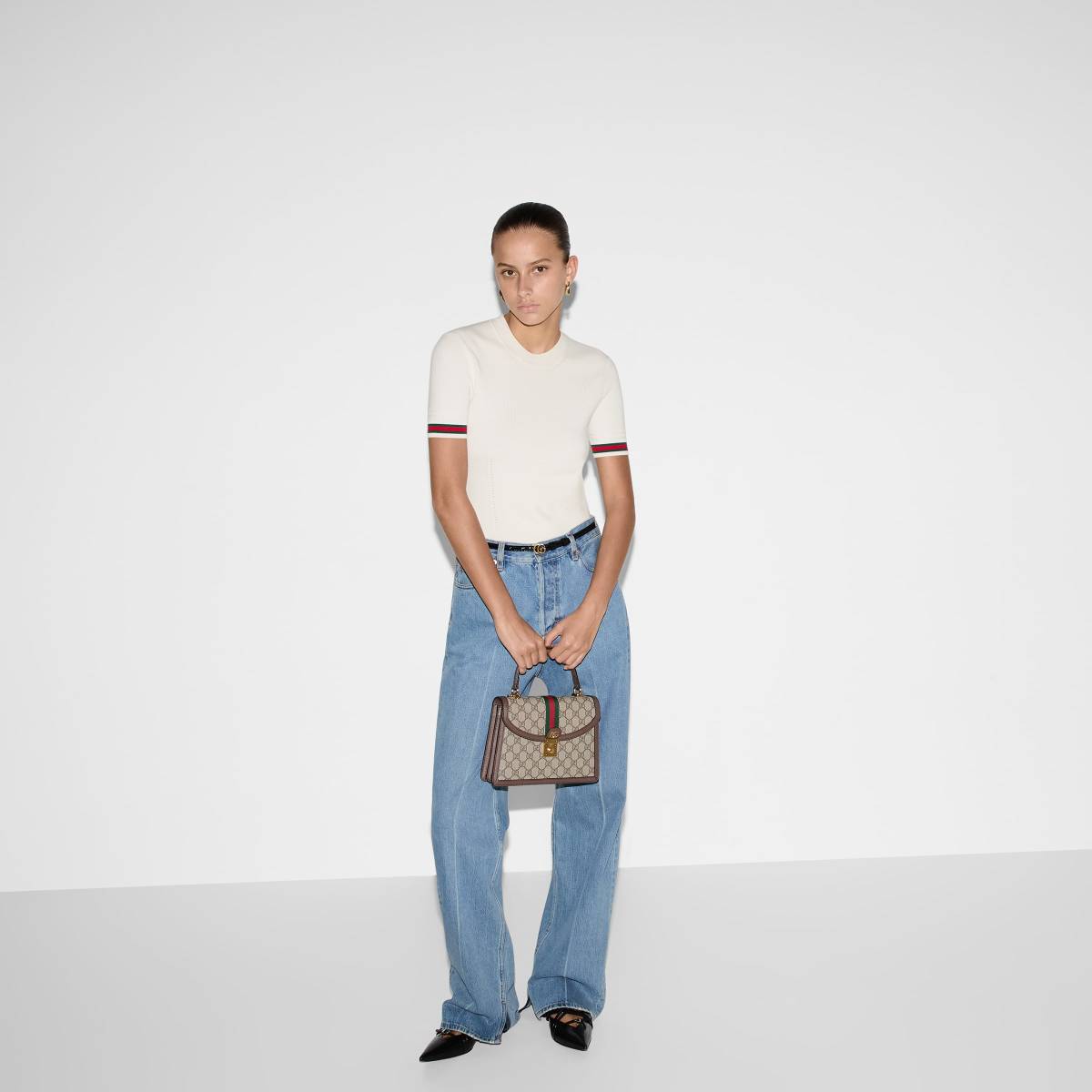 Gucci Ophidia Web Beige Shoulder Bag-9