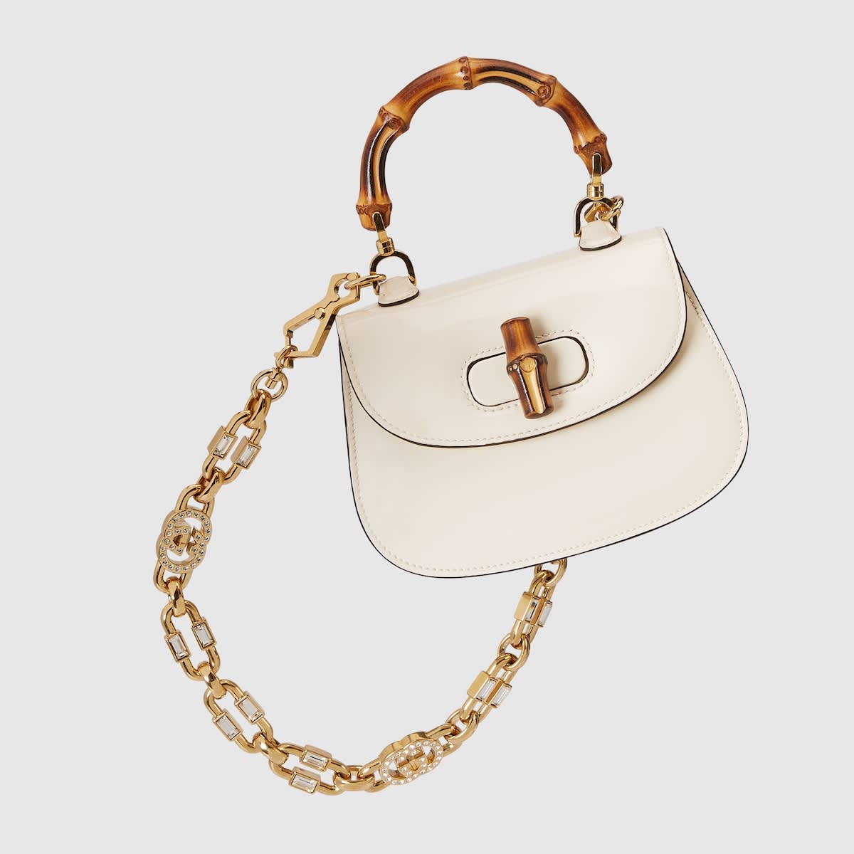 Gucci Bamboo 1947 White Mini Bag-4