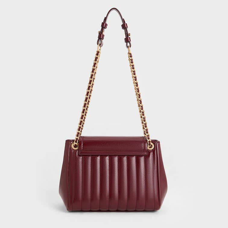 Charles & Keith Axel Faux Suede Wine Bowling-1