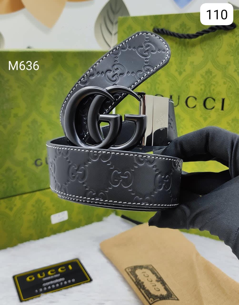 Gucci Black Premium Quality Leather Belt-0