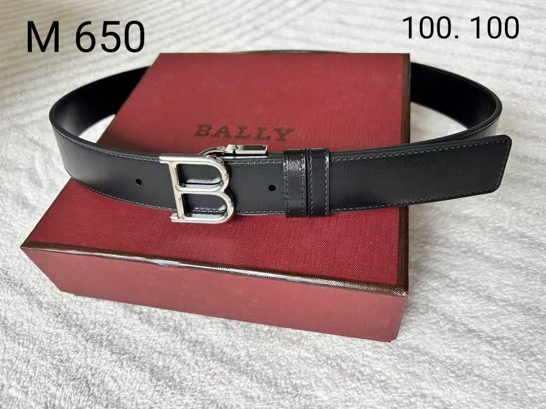 Bally Black Premium Quality Leather Belt-0