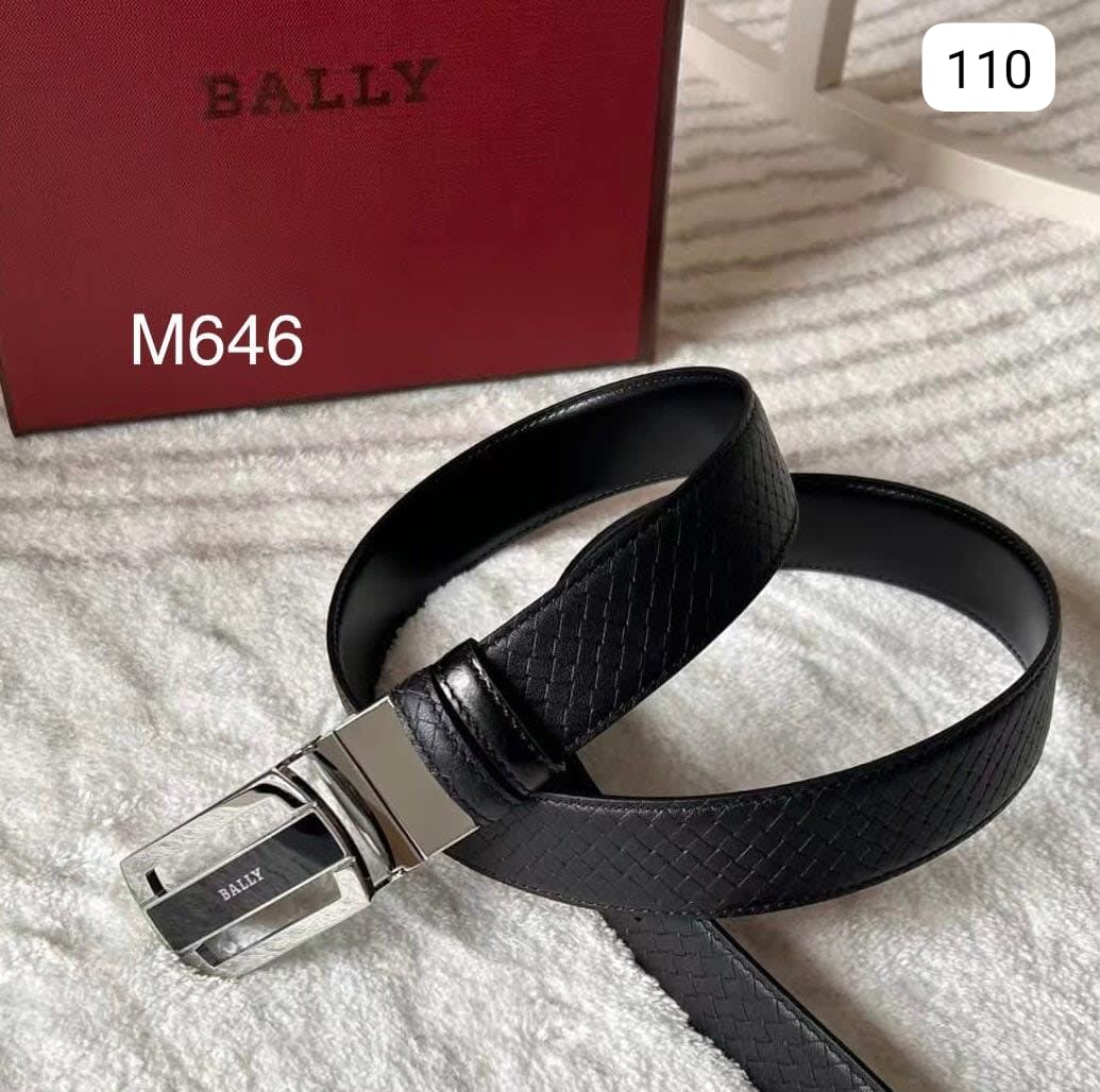 Bally Black Premium Quality Leather Belt-0