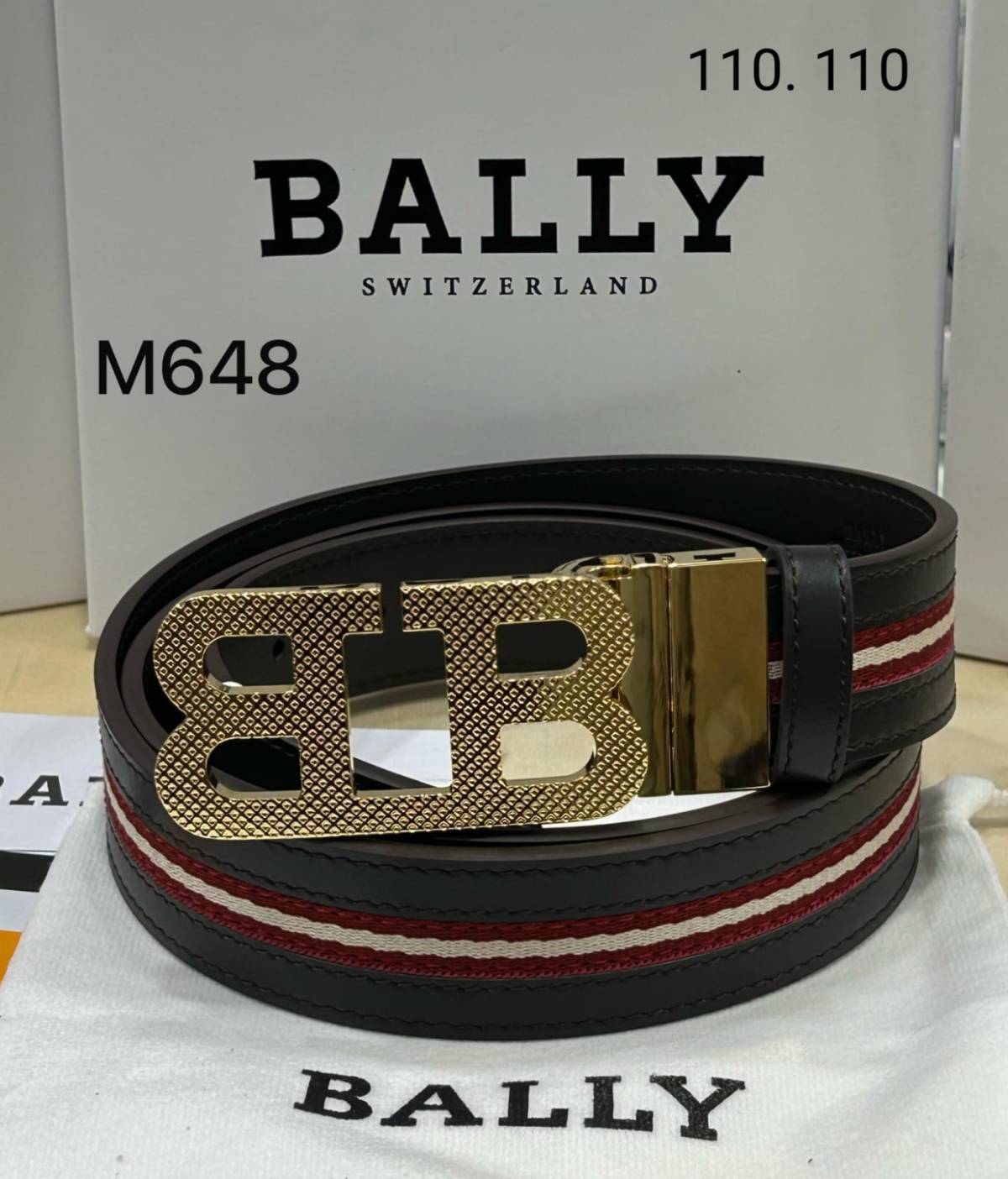 Bally Red Premium Quality Leather Belt-0