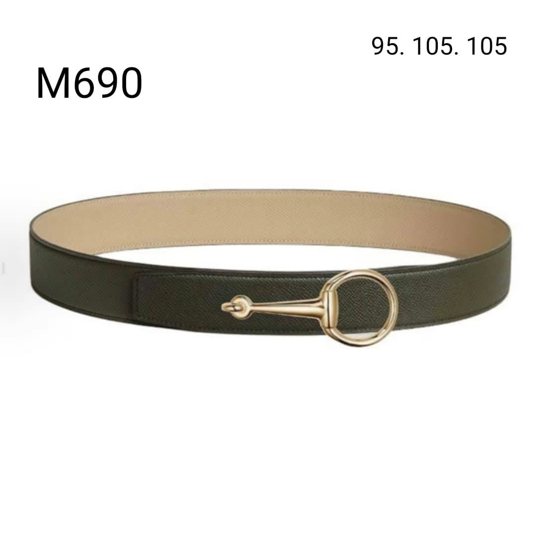 Hermes Black Premium Quality Leather Belt-0