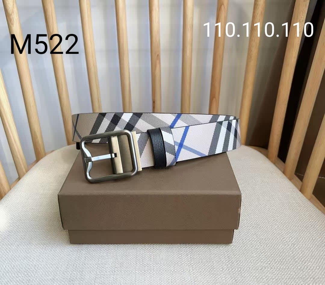 Burberry Silver Premium Quality Leather Belt-0