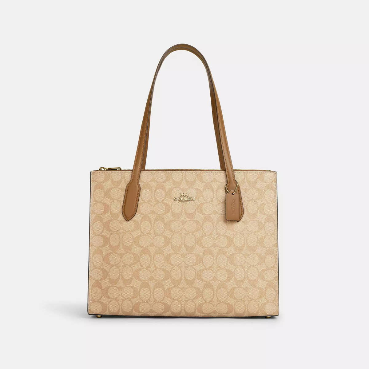 Coach Brown Nina Tote Bag In Signature Canvas-0