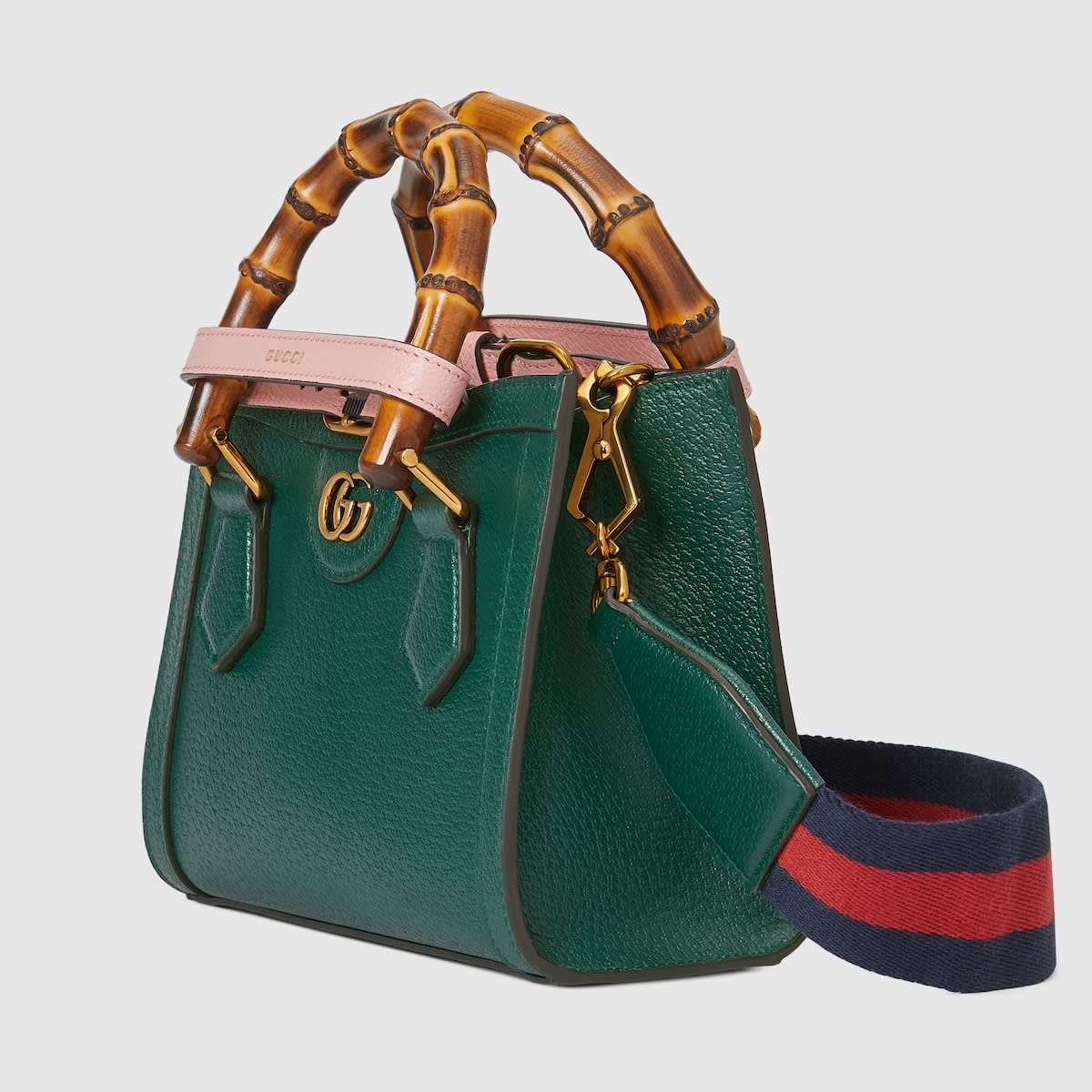 Gucci Diana Bamboo Small Green Leather Bag-2