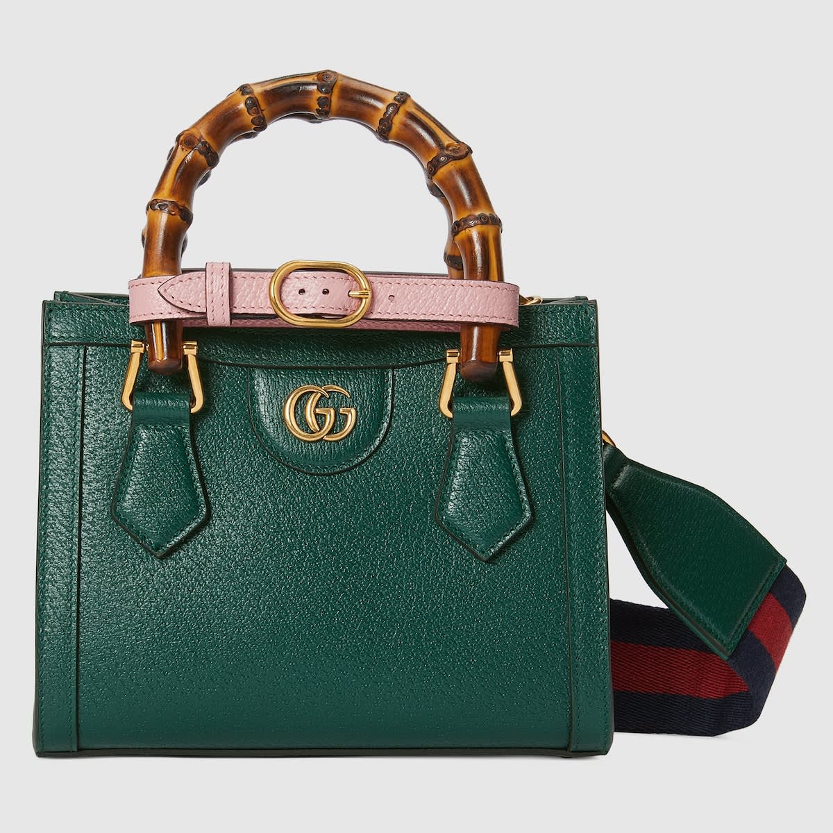 Gucci Diana Bamboo Small Green Leather Bag-7