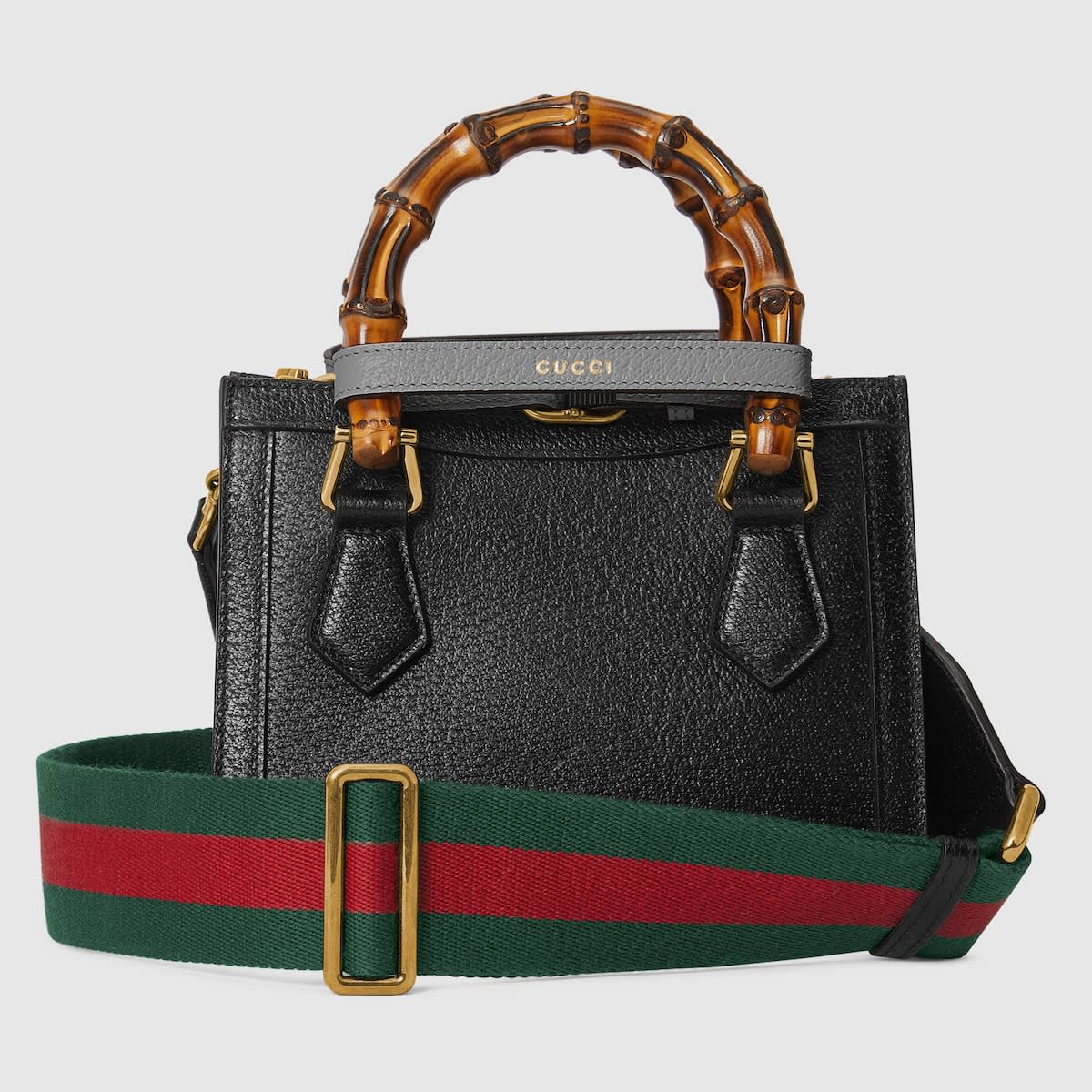 Gucci Diana Bamboo Small Black Leather Bag-1