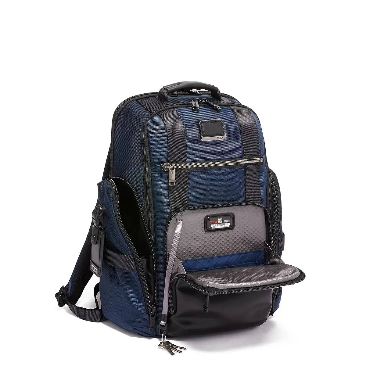 Tumi Sheppard Deluxe Brief Pack Backpacks Navy Blue Bag-3