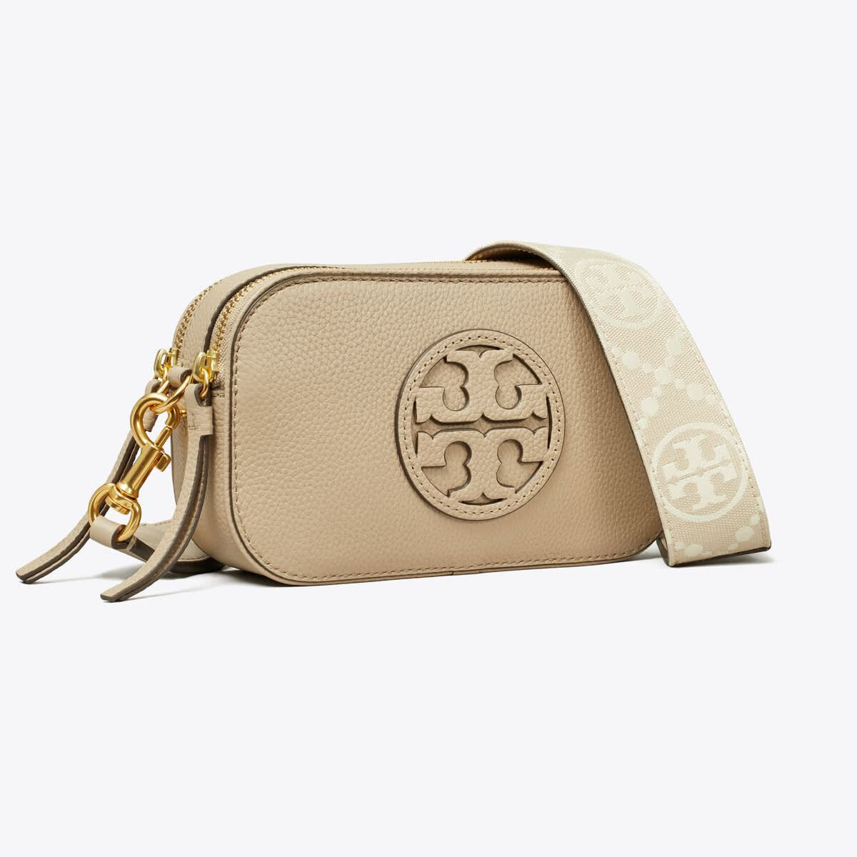 Tory Burch Mini Miller Grey Crossbody Bag-1