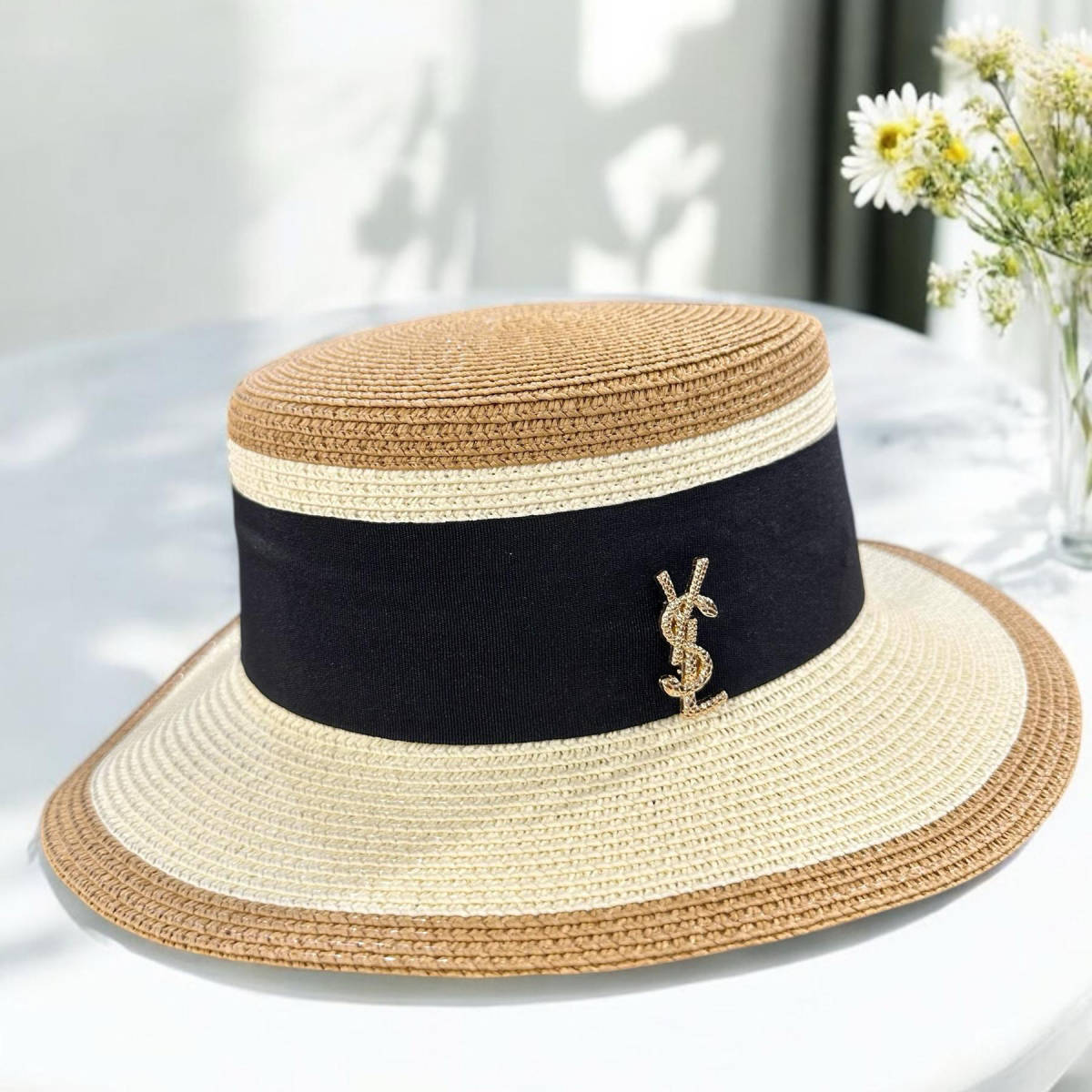 YSL Black & Brown Premium Bucket Hat-1