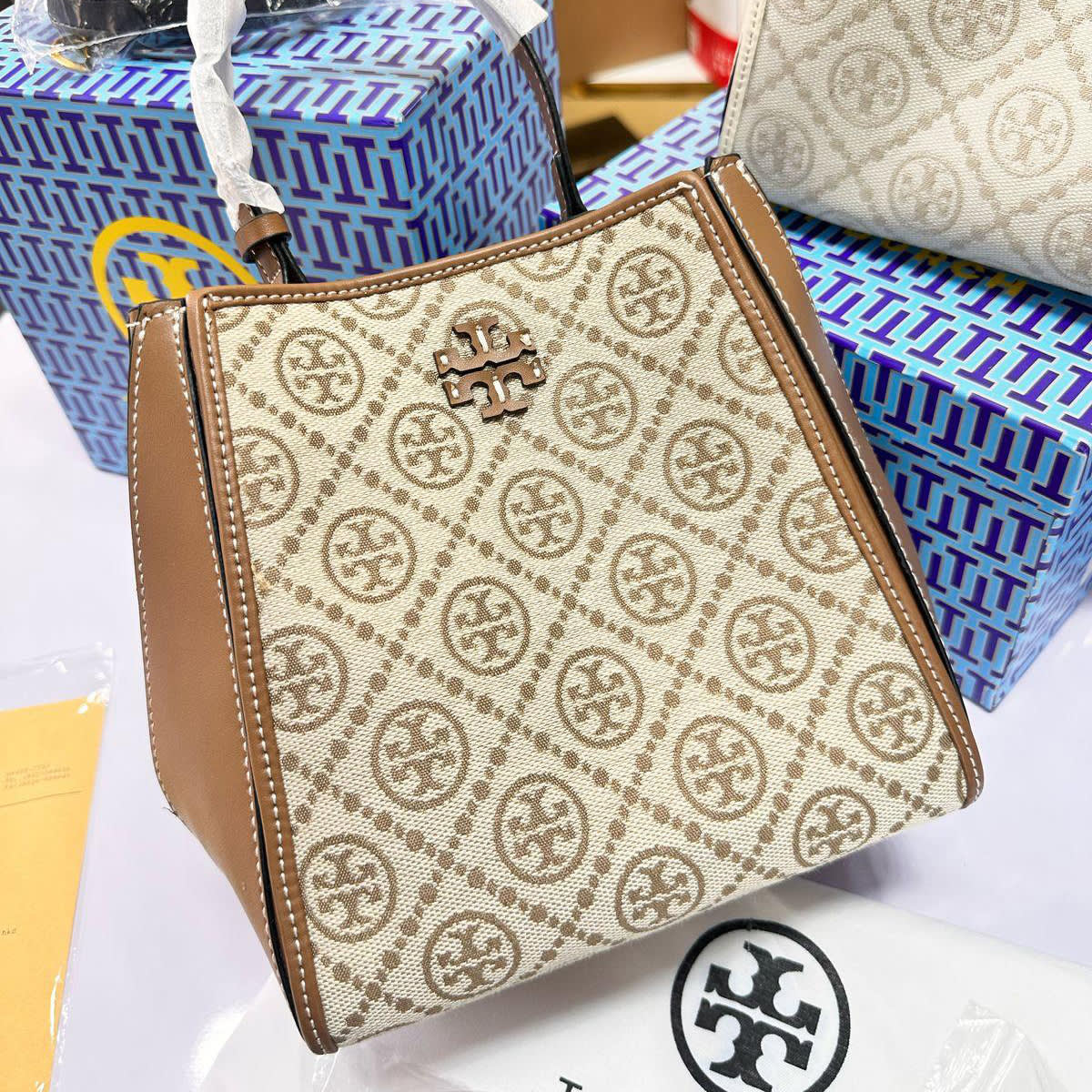 Tory Burch Mini Miller Brown Crossbody Bag-0