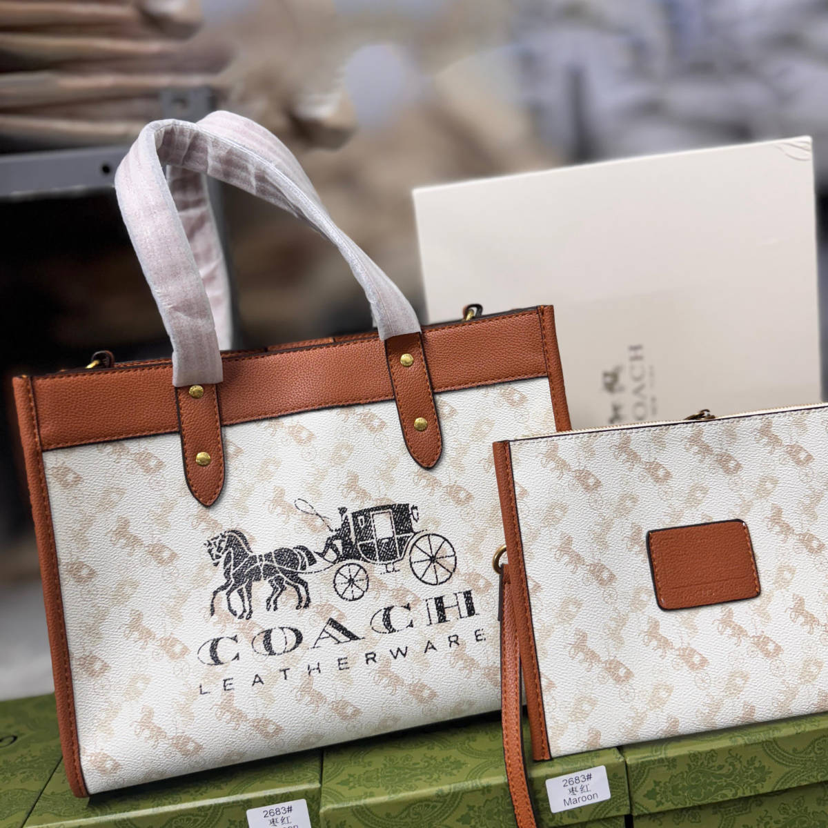 Coach Field Tote Bag 40 In Colorblock With Coach Badge-0