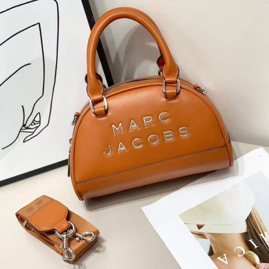 Marc Jacobs Canvas Brown Leather Tote Bag-0