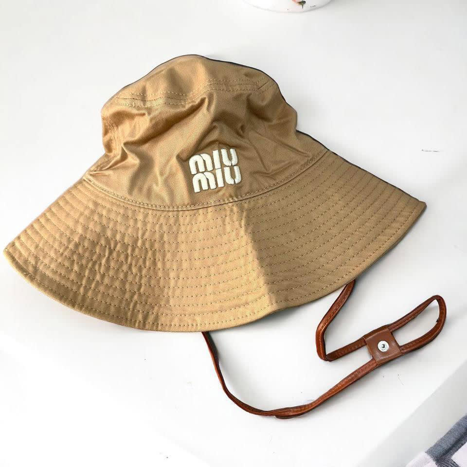 Miu Miu Beige Premium Bucket Hat-1