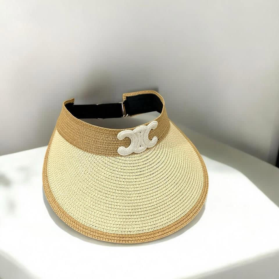 Celine White Premium Visor Hat-0