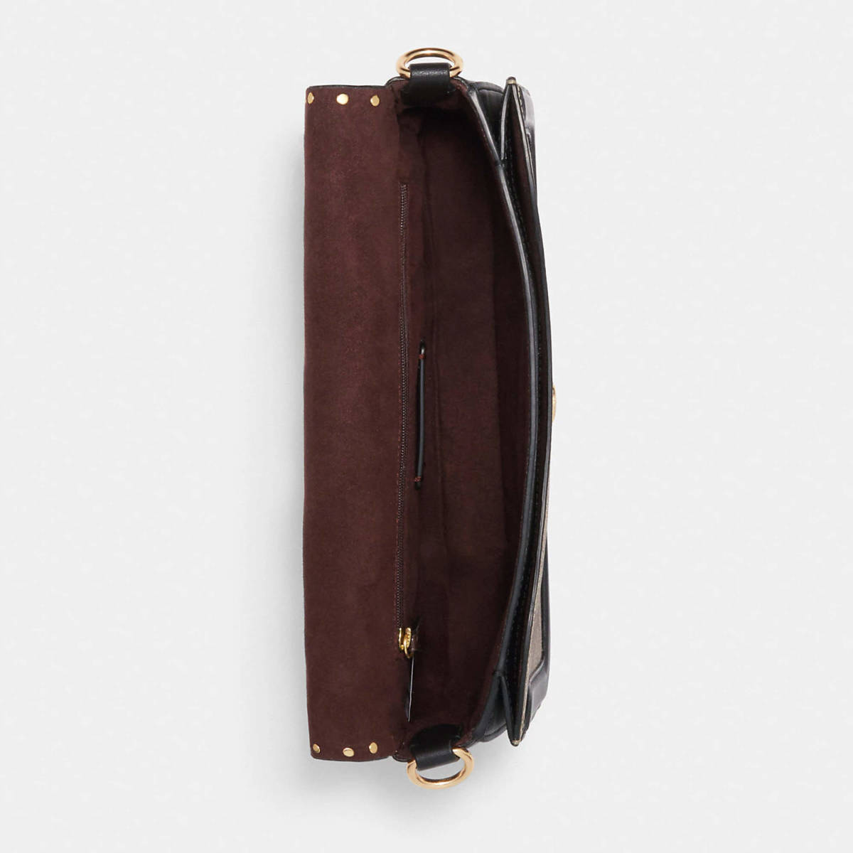 Coach Brown/Beige Signature Canvas and Leather Georgie Shoulder Bag-1