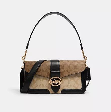 Coach Georgie Shoulder Bag In Blocked Signature Canvas-0