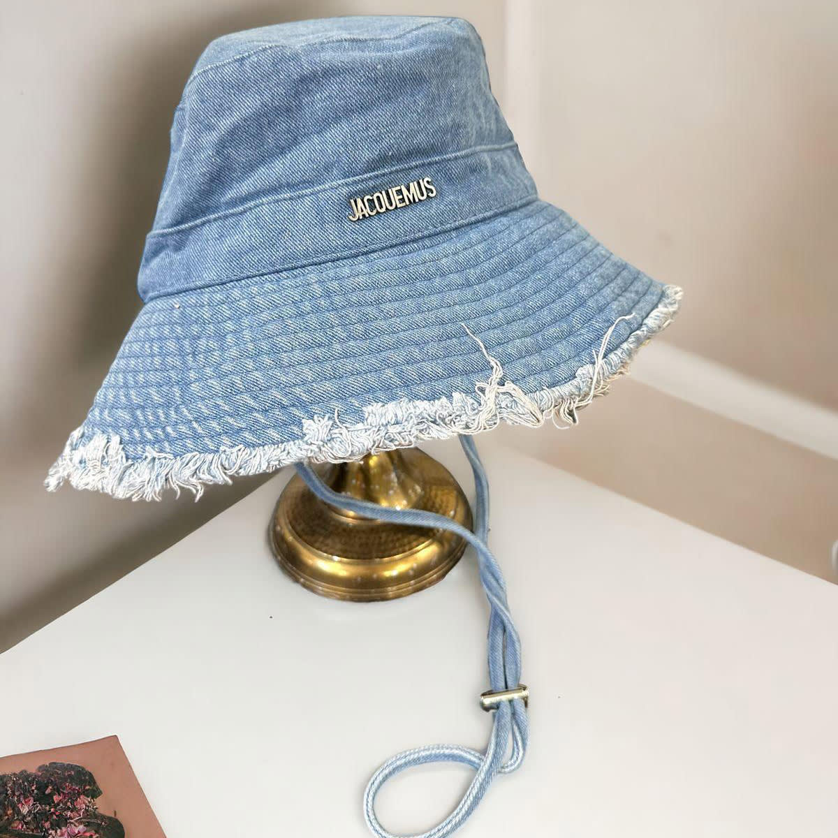 Jacquemus Le Bob Artichaut denim Light Blue bucket Hat-0