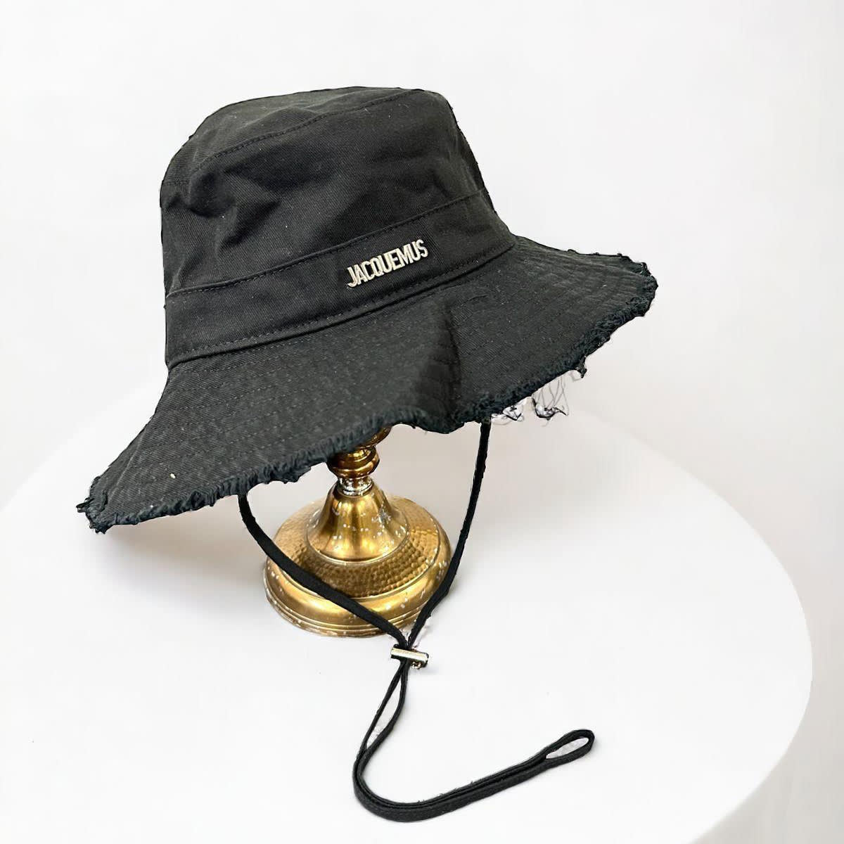 Jacquemus Le Bob Artichaut denim Black bucket Hat-1
