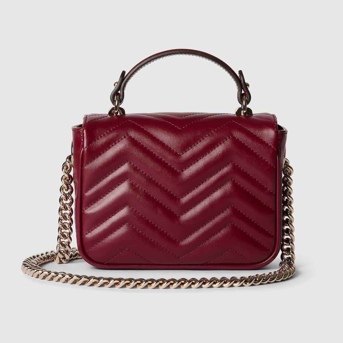 Gucci Marmont Wine Small Top Handle Bag-1