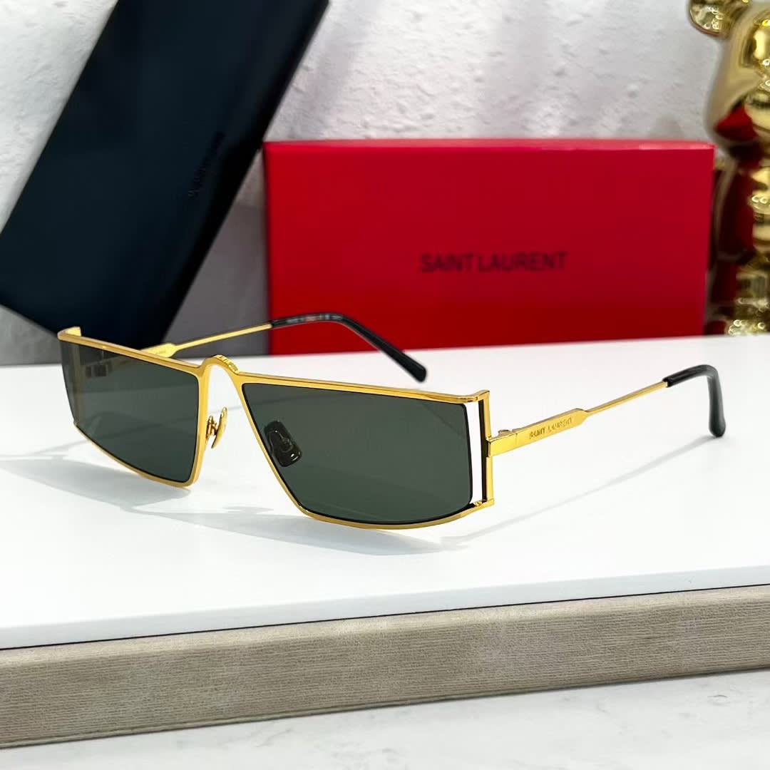 Saint Laurent Green/Golden Luxury Sunglasses-0