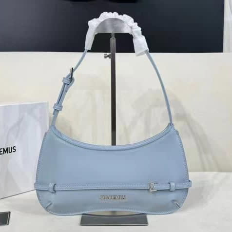 Jacquemus Le Chiquito Moyen Blue Tote Bag-0