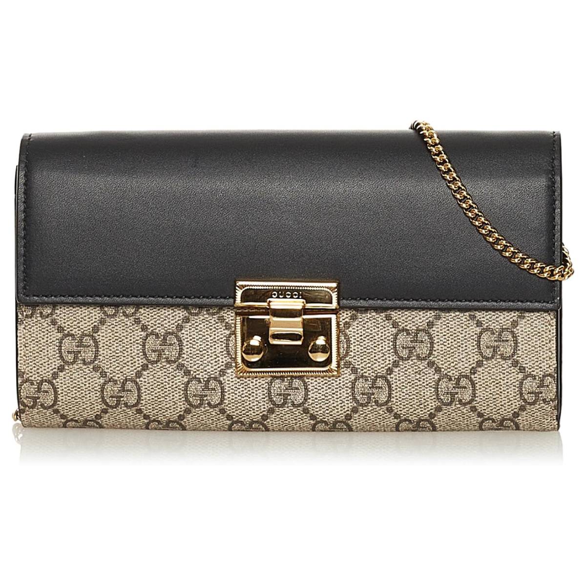 Gucci GG Marmont bi-color wallet on chain-0