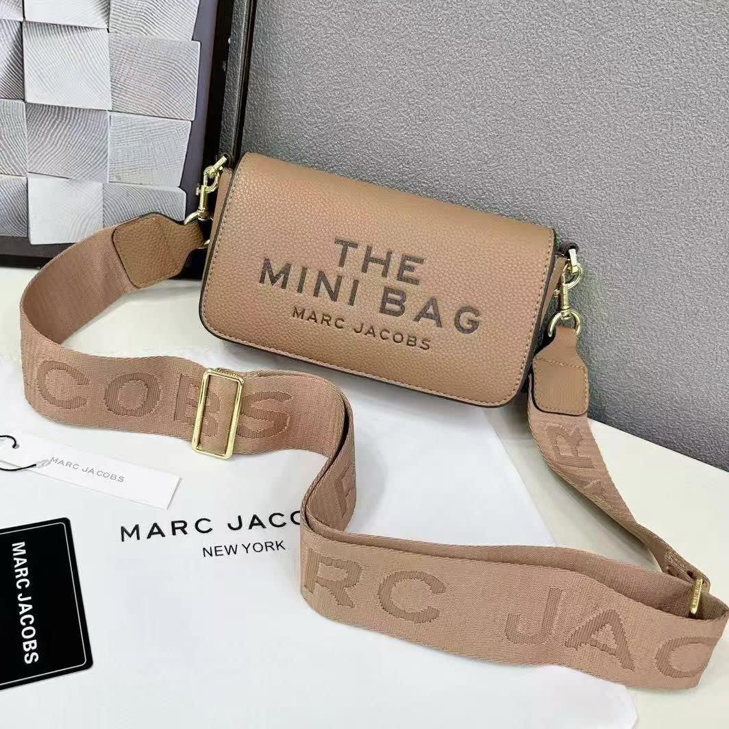 Marc Jacobs Beige Leather Mini Crossbody Bag-0