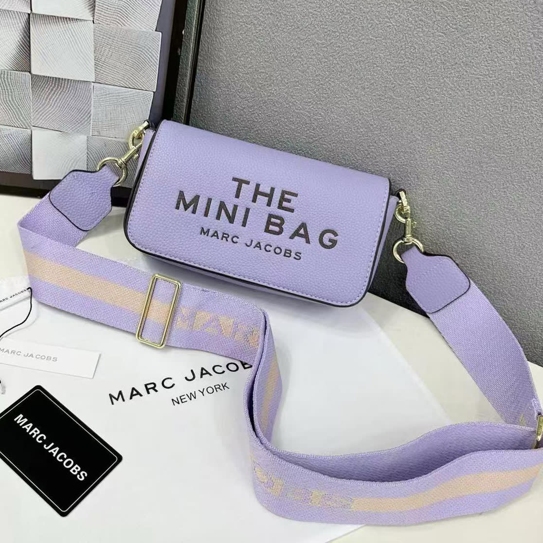 Marc Jacobs Purple Leather Mini Crossbody Bag-0