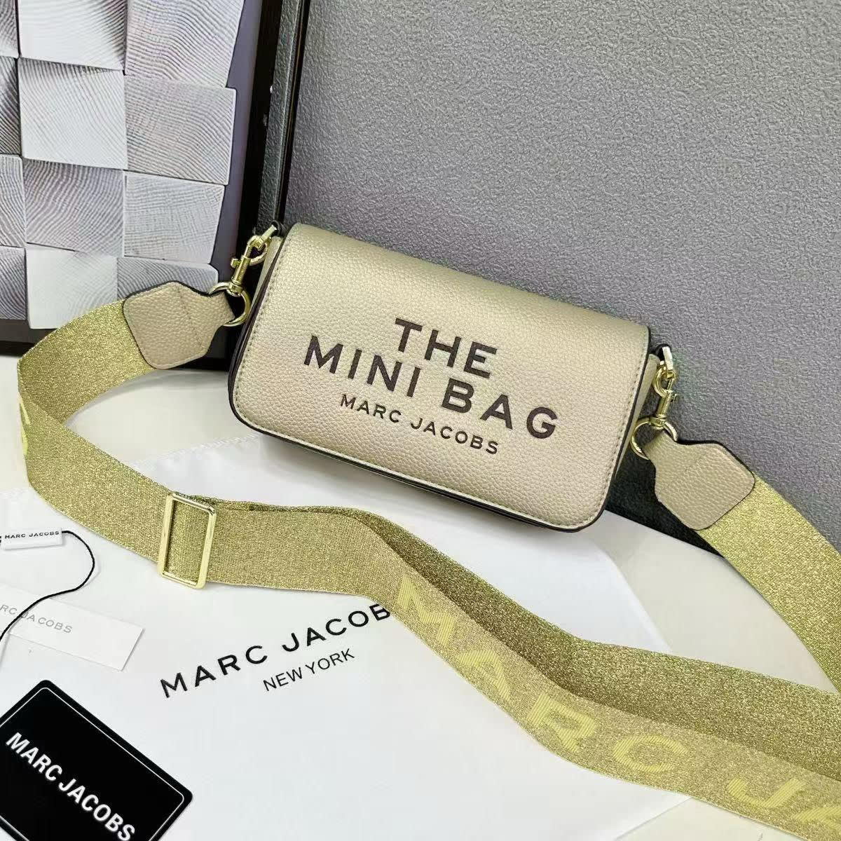 Marc Jacobs Off-white Leather Mini Crossbody Bag-0