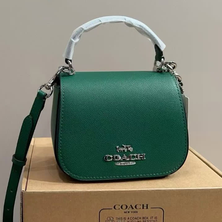 Coach Signature Green Shoulder Bag-0