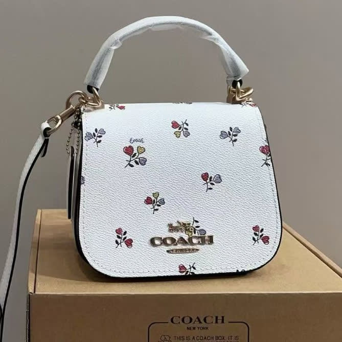 Coach Signature White Shoulder Bag-0