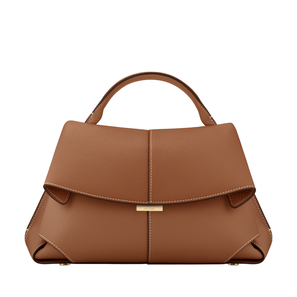 Polene Mokki Edition Textured Brown Shoulder Bag-0