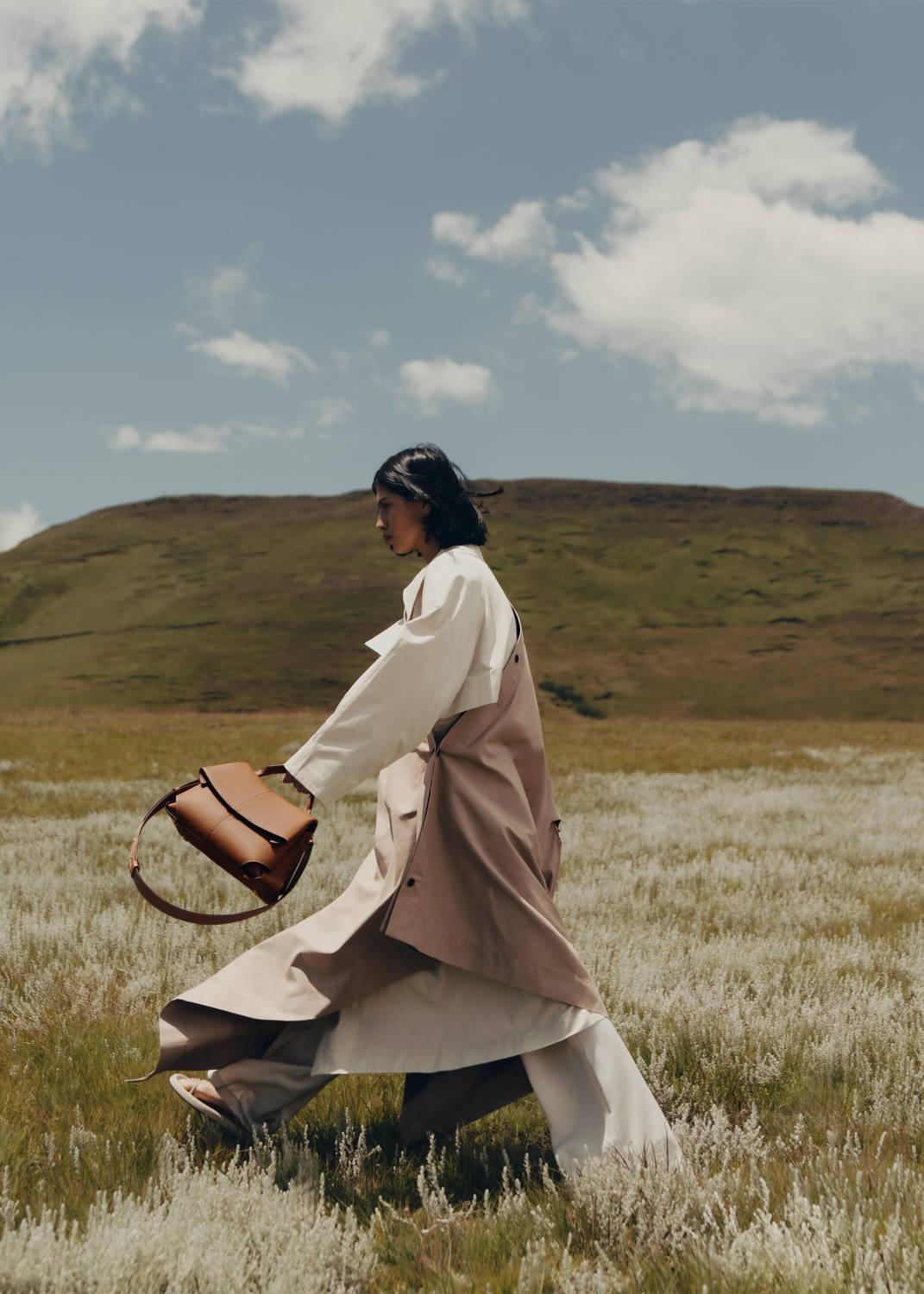 Polene Mokki Edition Textured Brown Shoulder Bag-6