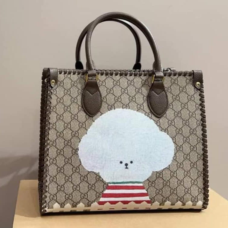 Gucci Braided Printed Tote Bag-0