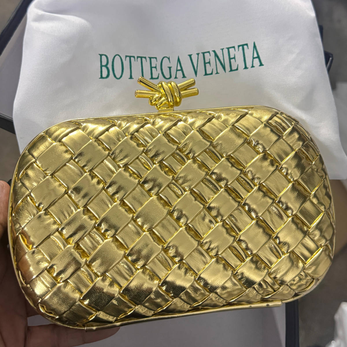 Bottega Veneta Golden Shoulder Bag-0