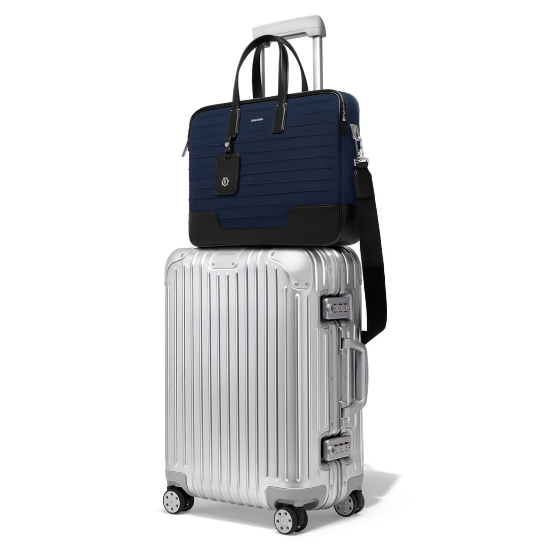 Rimowa Never Still Blue Canvas Briefcase-5