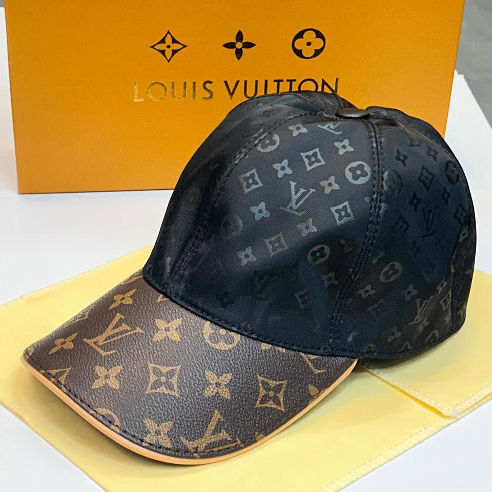 Louis Vuitton Monogram Black & Brown Premium Cap-0
