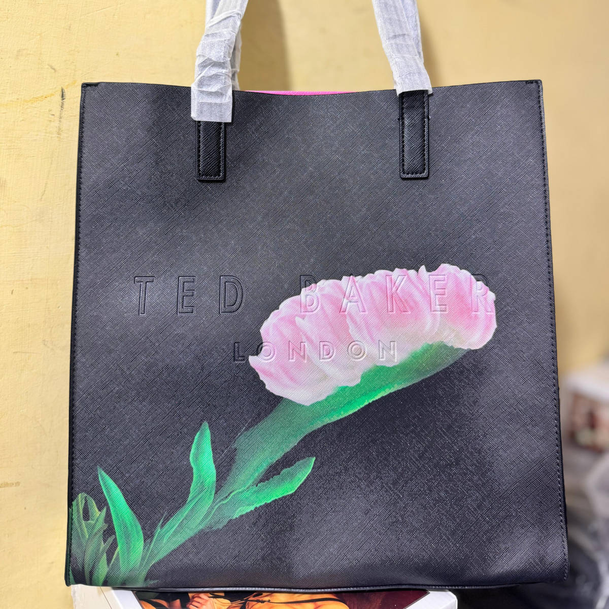 Ted Baker Printed Leather Oversized Shopper Tote Bag with Applique-0