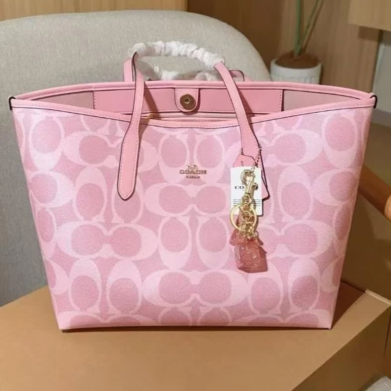 Coach Pink Caryyall City Tote Bag-1